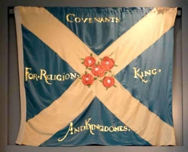 스크트랜드 장로교회 군대가 실제로 사용했던 '언약도' 깃발
